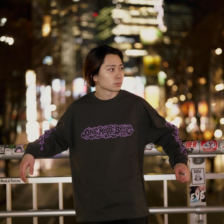 Fresh Head Logo BIGSIZE LS TEE CHARCOAL