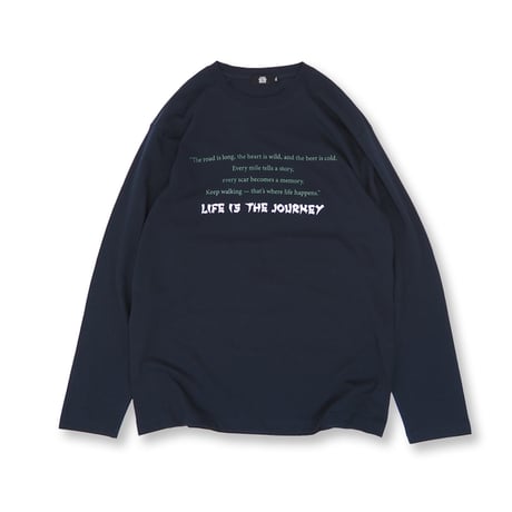LIFE IS THE JOURNEY L/S TEE NAVY