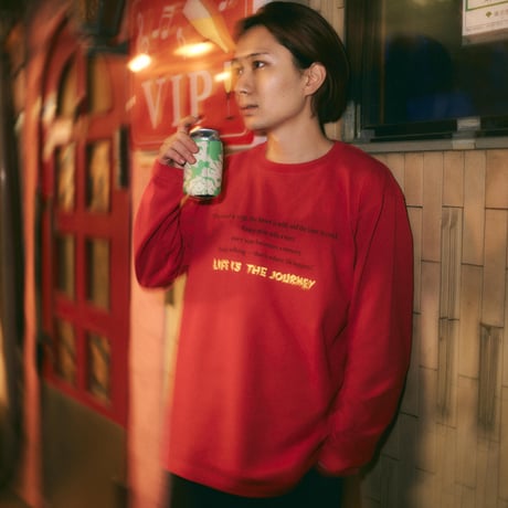 LIFE IS THE JOURNEY L/S TEE HEATHER GRAY