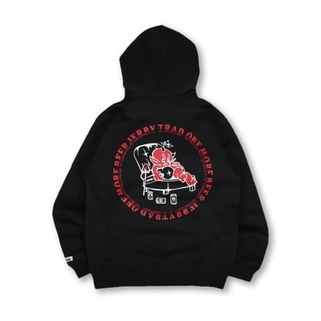 OMB×JERRYTRAD HANGOVER DEVIL HOODIE BLACK | One