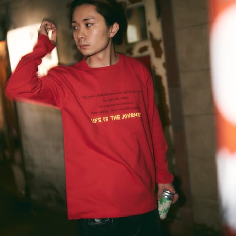LIFE IS THE JOURNEY L/S TEE NAVY