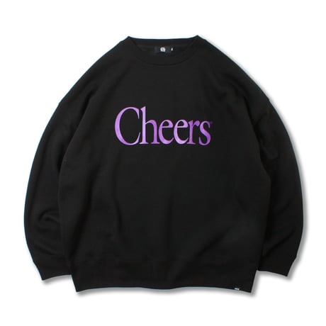 CHEERS LOGO BIG CREWNECK BLACK/PURPLE