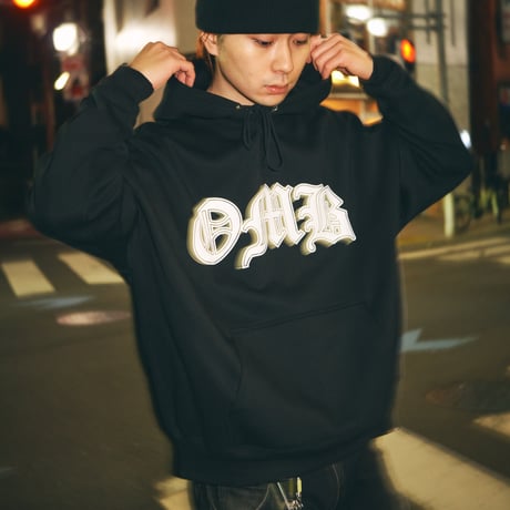 OMB OLD ENGLISH LOGO HOODIE BLACK