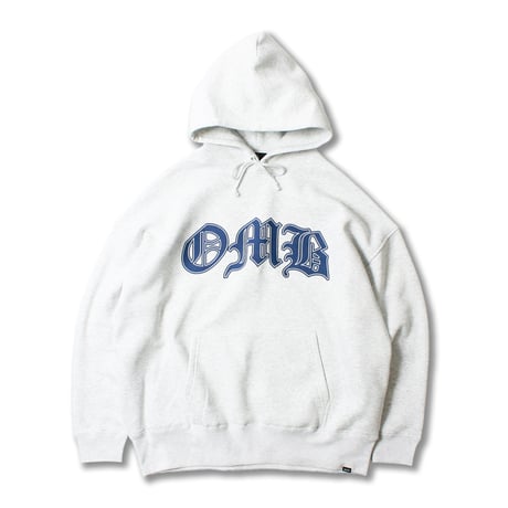 OMB OLD ENGLISH LOGO HOODIE ASH