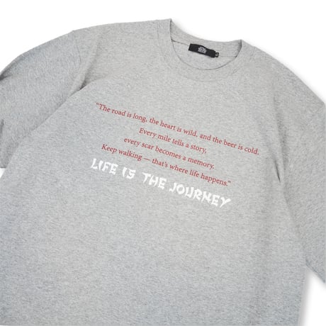 LIFE IS THE JOURNEY L/S TEE HEATHER GRAY