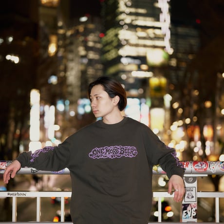 Fresh Head Logo BIGSIZE LS TEE CHARCOAL