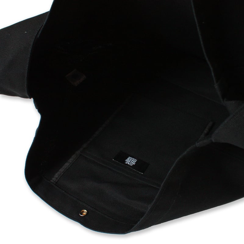 hood newspaper bag BLACK モリハルナ hoodモリハルナ news paper bag（hood newspaper bag BLACK