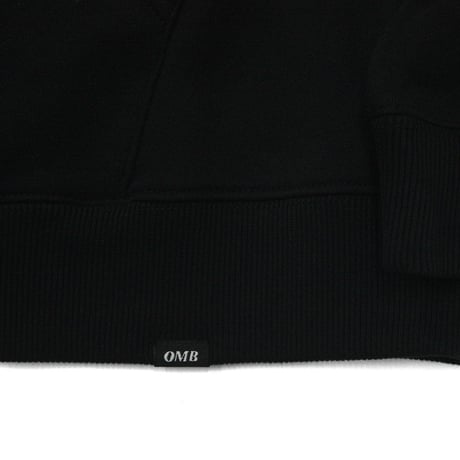 COLLEGE LOGO BIG SIZE HOODIE BLACK