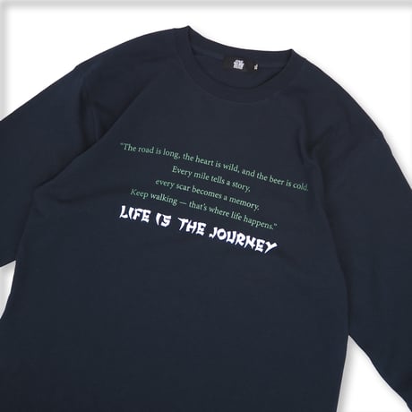 LIFE IS THE JOURNEY L/S TEE NAVY