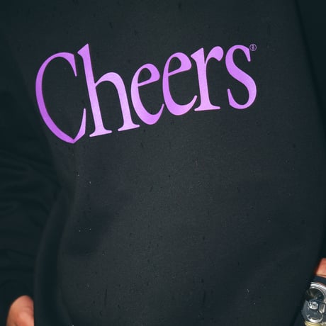 CHEERS LOGO BIG CREWNECK BLACK/PURPLE