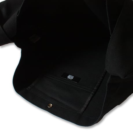KATAKANA LOGO NEWSPAPER BAG BLACK/ORANGE