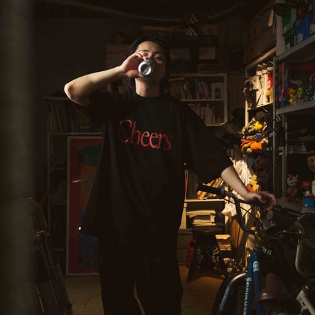 Cheers Big Size Tee BLACK/RED