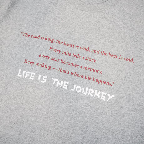 LIFE IS THE JOURNEY L/S TEE HEATHER GRAY