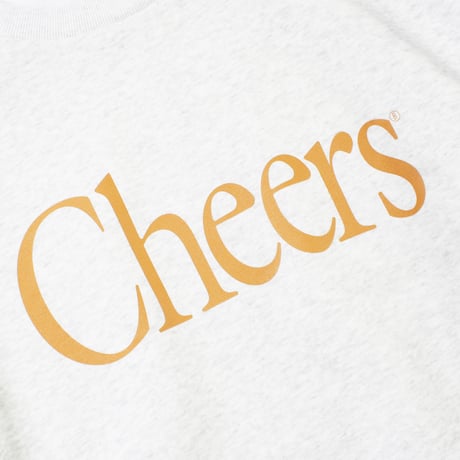 CHEERS LOGO BIG CREWNECK ASH/ORANGE