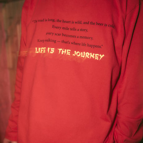 LIFE IS THE JOURNEY L/S TEE NAVY
