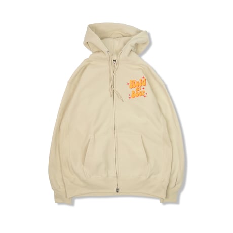 HOLD MY BEER ZIP HOODIE BEIGE