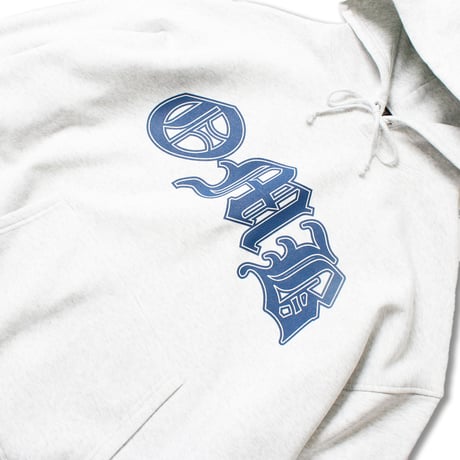 OMB OLD ENGLISH LOGO HOODIE ASH