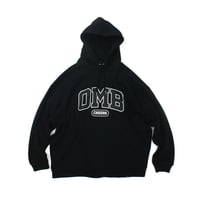 COLLEGE LOGO BIG SIZE HOODIE BLACK