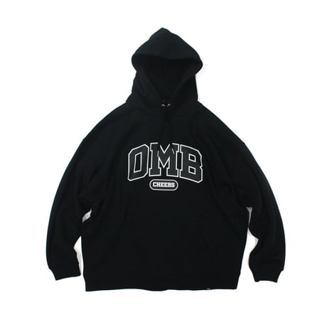 COLLEGE LOGO BIG SIZE HOODIE BLACK