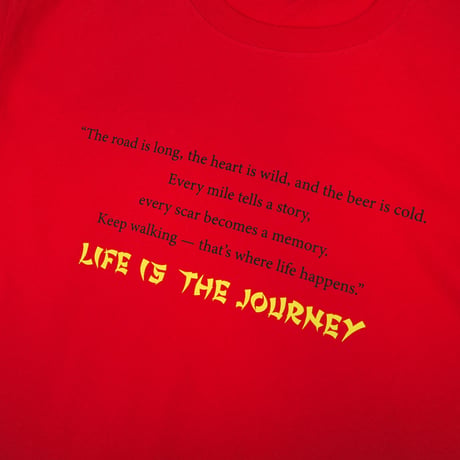 LIFE IS THE JOURNEY L/S TEE RED