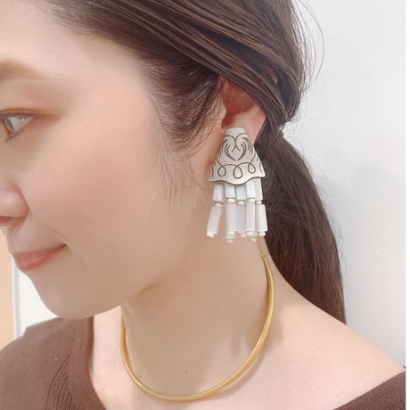 leaather lace  Tassel    pierce/earring