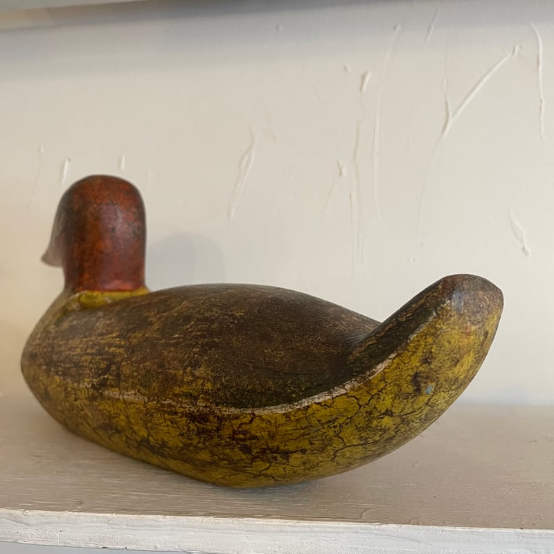 カモ デコイ 置物　鳥　ヒドリガモ　貴重　ビンテージ ヴィンテージ デコイ 鳥 木製 模型 -通販-ローズボール