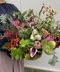 発送】季節のバスケットアレンジXXL※4営業日前までにご注文下さい