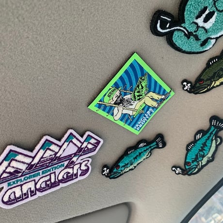 ANGLERS PROJECT アングラーズ プロジェクト NGTX 90s EXPLORER LOGO "SAGARA" PATCH ノンゴア 相良刺繍 パッチ ワッペン