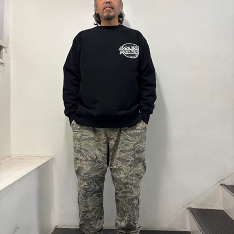 ANGLERS PROJECT アングラーズ プロジェクト GUADALUPE REISSUE COLLECTION CREW NECK SWEAT BLACK クルーネック スウェット ブラック