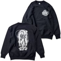 ANGLERS PROJECT アングラーズ プロジェクト GUADALUPE REISSUE COLLECTION CREW NECK SWEAT BLACK クルーネック スウェット ブラック