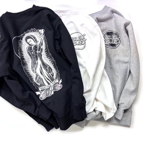 ANGLERS PROJECT アングラーズ プロジェクト GUADALUPE REISSUE COLLECTION CREW NECK SWEAT BLACK クルーネック スウェット ブラック