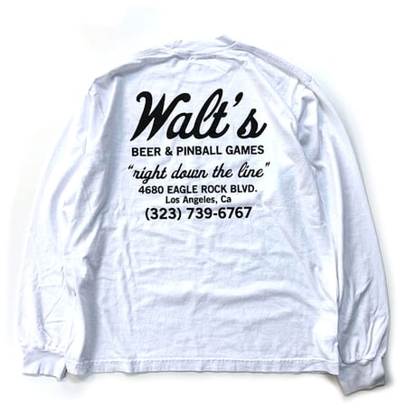 【SELECT】WALT’S BAR ワルツ バー ORIGINAL LOGO L/S T-SHIRTS オリジナル ロゴ 長袖 Tシャツ ロンＴ ホワイト