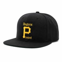 ANGLERS PROJECT アングラーズ プロジェクト "P" SNAPBACK COOPERS TOWN CAP BLACK クーパーズタウン スナップバック キャップ ブラック
