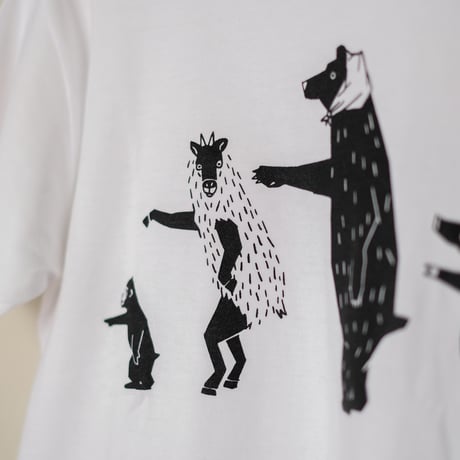 木曽踊りカルテットキッズTシャツ Oatmeal　/　たにぞこぐらし