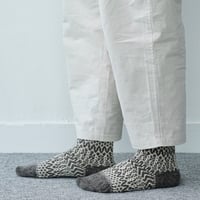 ウール ジャガード ソックス    L【27.5-30cm】　　/　　NISHIGUCHI KUTSUSHITA