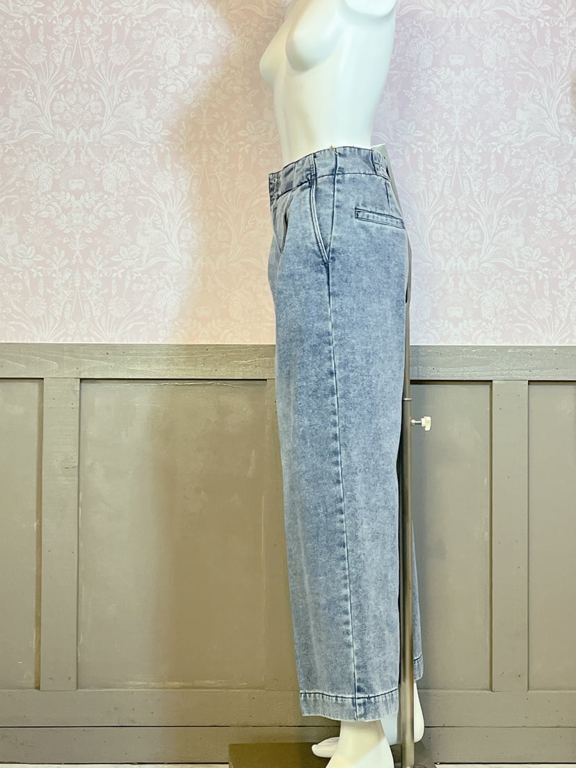 パシオーネ★デニム❣️限定値下げ中 PASSIONE（パシオーネ） ワイド デニム ジーンズ レディース ブルー