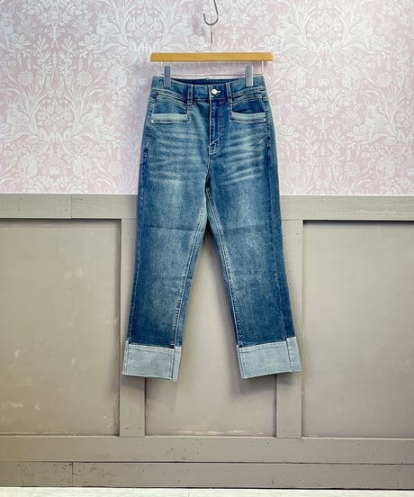 デニムパンツ裾切り替え（F217-79500）  /　&SO