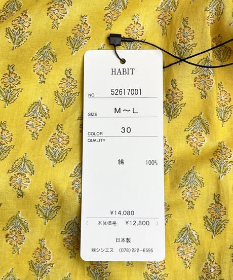 ブラウスプリント（E52617001）／HABIT