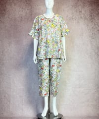 5分袖全開パジャマ【80ローンサッカー・マーレフルーツ】（A36095A）／TUNIC