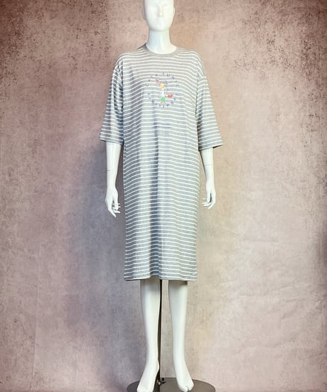 ボーダープリントシリーズ ６分袖ワンピース（A53533A）／TUNIC