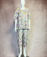 5分袖全開パジャマ【80ローンサッカー・マーレフルーツ】（A36095C）／TUNIC