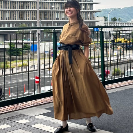 LIROMA シャツワンピース　brown