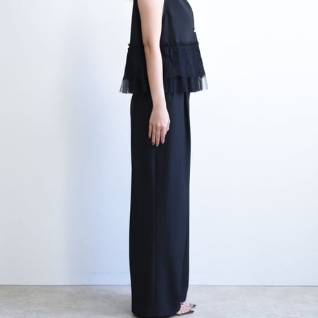 EimeeLaw      レースフリルベスト×パンツセットアップ         -ブラック