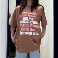 THOMAS MAGPIE | ロゴプリントビッグTシャツ | 【Beige】