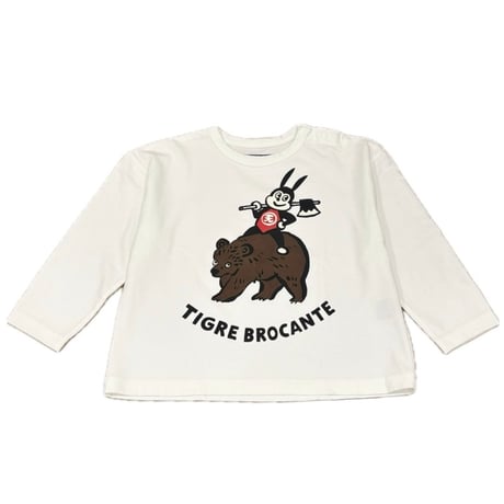 TIGRE BROCANTE ベビー服 金太郎ナッティーロングスリーブT  White