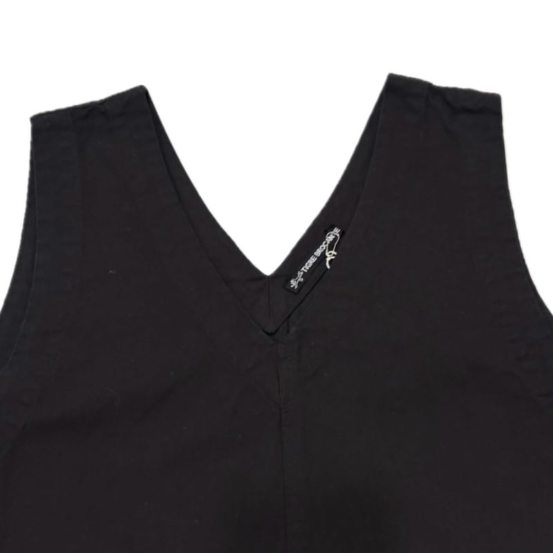 TIGREBROCANTE ジンバブエVネックワークノースリーブワンピース Black 