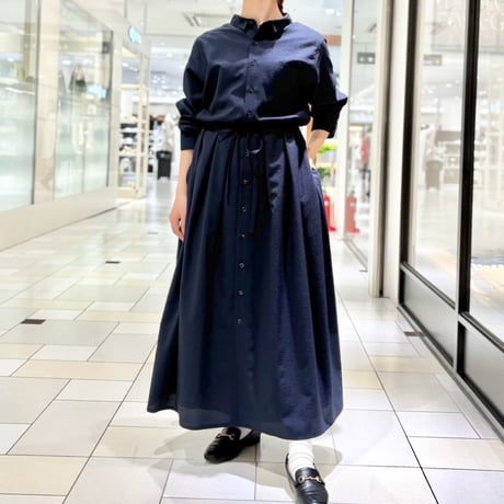 LIROMA シャツワンピース　navy
