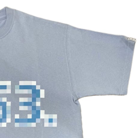 M53. ポリゴンヘビーウェイトTシャツ-ブルー