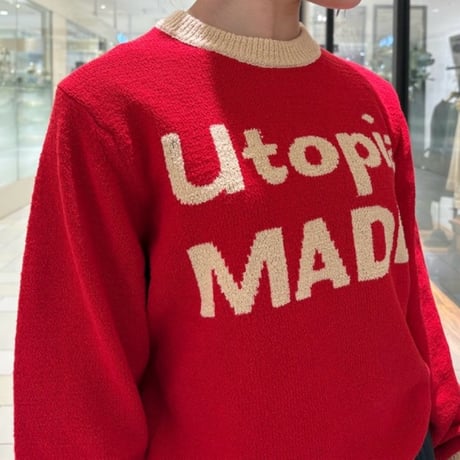 THOMAS MAGPIE ロゴニットプルオーバー　レッド