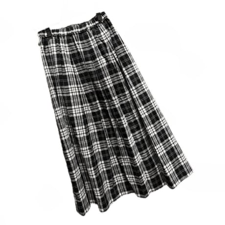 Parkes チェック柄スカート BLACK